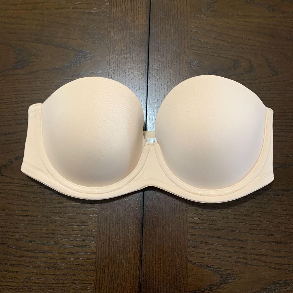 Wacoal Strapless Bra 32D Underwire Satin